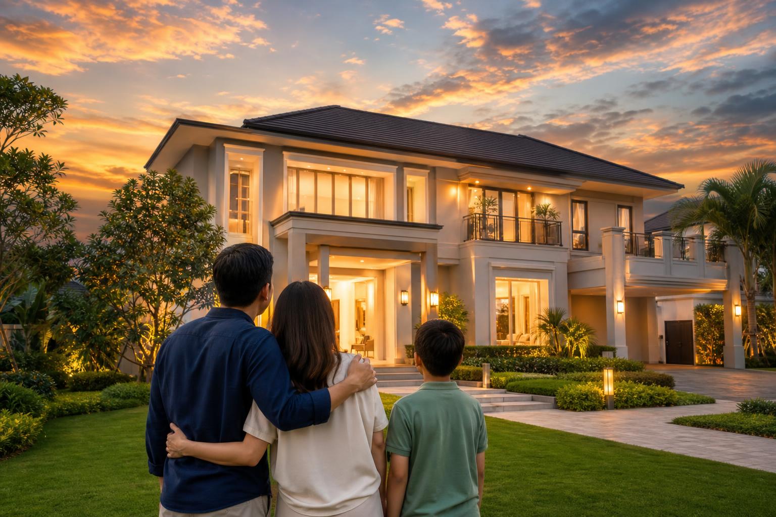 Keluarga melihat rumah impian bersama Wonua Agency Property